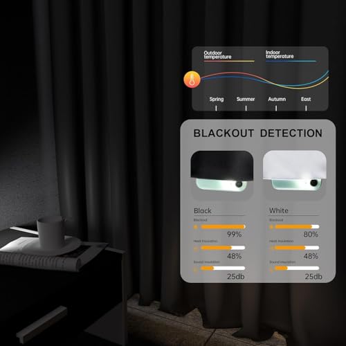 Image of Room Divider Curtains Flexible Ceiling Tracks set Curtain track Ceiling Mount Blackout Curtain for Living Room Bedroom Ceilings Curtains Rod Privacy Dividers Panel W100 x H120 Black Drape & Black rail