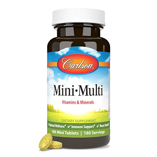 Carlson 4132 Mini-Multi, Small Multivitamin Tablets, Vitamins & Minerals, Immune Support & Heart Health, Optimal Wellness, Mini Multivitamins, Multivitamin Mini Tabs, Easy To Swallow thumb #4