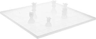 OHPHCALL 1 conjunto de moldes de resina para artesanato de resina para moldes de resina para molde de xadrez de resina molde de silicone para fundição de xadrez DIY moldes de tabuleiro de xadrez epóxi peça de gel de sílica 3D