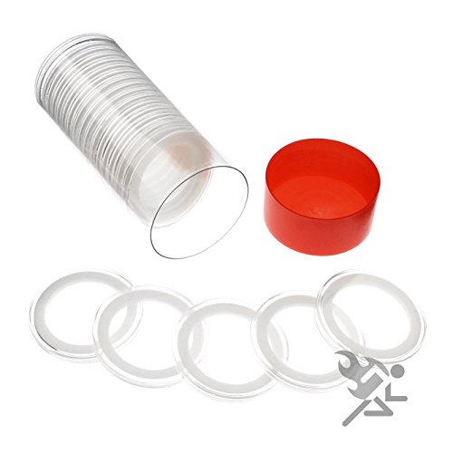 Contenedor Airtite para monedas con cápsulas blancas 37mm miniatura 1