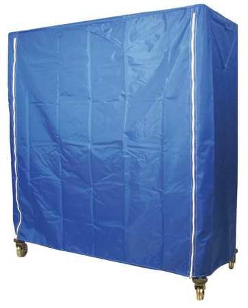 Cart Cover, 48x18x62, Blue, Nylon, Zipper