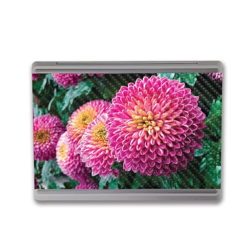 Image of MightySkins Carbon Fiber Skin Compatible with Microsoft Surface Laptop Go 3 (2023) Full Wrap Kit - Chrysanthemum | Protective, Durable Textured Carbon Fiber Finish | Made in The USA