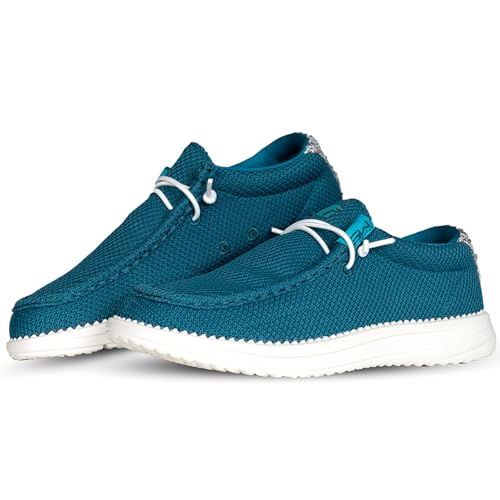 Image of Gator Waders Womens Camp Shoes - Breathable Slip-On Loafers - Elastic Laces - Ultralight All Day Cushioning - Fitted Feel