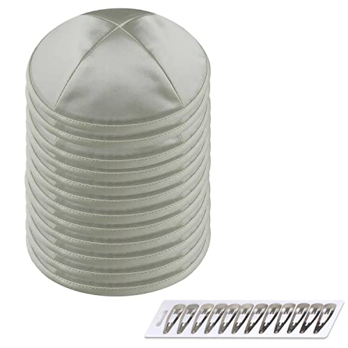 Image of Zion Judaica Deluxe Satin Kippah Yarmulkes for Kids Teens & Adults Skullcaps 6.25 inch Multi-Color Options 4 Panel Design