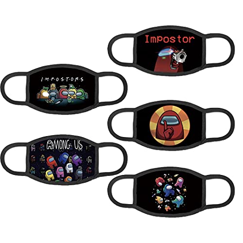 5pcs Game Children'S Face Mask, Game Pattern Dust Face Mask,...