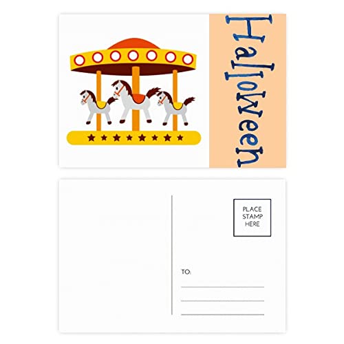 Cartes postales Halloween Amusement Park lot de 20 pièces illustrées et colorées