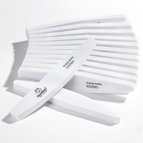Beetles Pro Nail File Nail Buffer, 52 pcs Sponge File