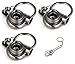 3-Pack Black Chrome Gunmetal Spinning Turbo Metal Keychain + Free Lanyard Bonus