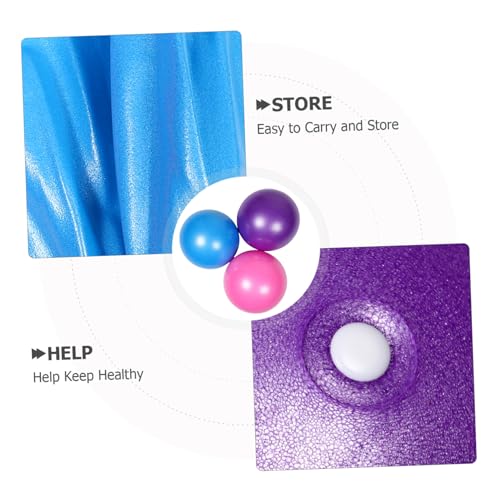TOYANDONA 3 Pièces Ballon De Yoga Balles Lestées Ballon D'entraînement Équipement d'exercice De Gymnastique Balles De Fitness Boule D'accouchement De Grossesse Balle Balle De Yoga PVC – Image 4