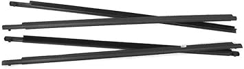 Automotive Window & Door Seals 4Pcs Window Rubber Trim Weatherstrip Seal Strips Door Moulding Trim Glass 7573012300 For Toyota For Corolla 2008-2013 Car Door Edge ProtectorBlack