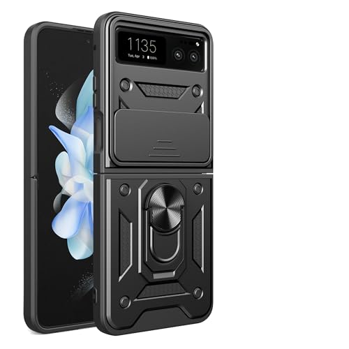 Coque Motorola Razr 2023 noire anti-rayure protège objectif photo coulissant