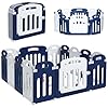 Baby playpen 14 panels foldable safety play yard for indoor outdoor play  urban country home decor