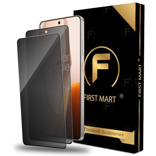 Image of FIRST MART Privacy Tempered Glass for OnePlus 13R, 2 Pack | Anti-Spy 9H Screen Protector, Edge-to-Edge, Case-Friendly, Scratch Resistant, Bubble-Free