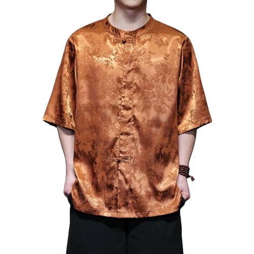 Chemise en lin homme col montant contre la chaleur de l'été