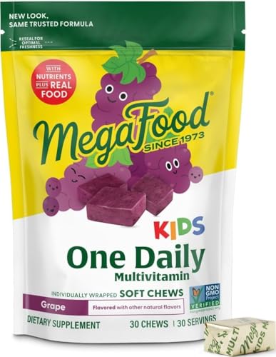 MegaFood Kids One Daily Multivitamin Soft Chews Grape 30 Chews