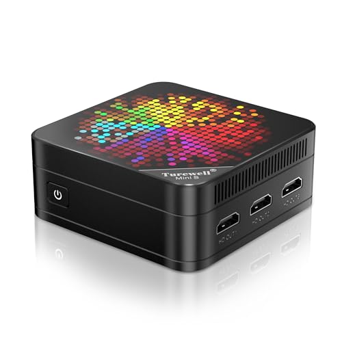 TUREWELL HSI N95 Mini PC, Mini Ordenador de Sobremesa con Alder Lake-N95 8G DDR5 RAM 256GB SSD, WIFI5, Windows 11 con 3 HD 2.1/BT 5.0/1000M Standard RJ-45, Visualización en 3 Pantallas