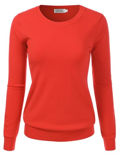 Women's Crewneck Long Sleeve Pullover Premium Soft Knit Sweater (S-XXL)