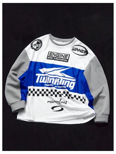 Girl's Graphic Oversized T Shirt Long Sleeve Crew Neck Baggy Streetwear Tops2