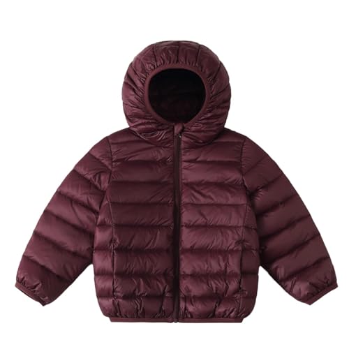 Kids' Lightweight Puffer Jacket,Cute Girls Winter Hooded Warm Winter Coat for Boys Packable Outerwear with Pockets