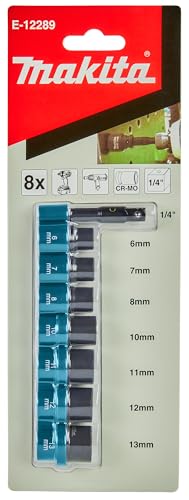 Makita E-12289 8-delige Impact Socket Set ¼" Sq - Afbeelding 3