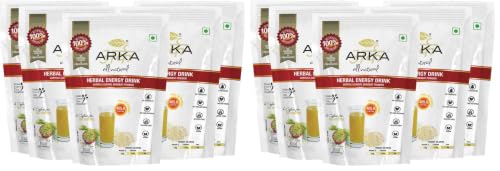 Image of Arka All Natural 5 Pk Herbal Energy Drink Health & Nutritional Caffeine & Preservative Free Instant Powdered Mix - 215 gm Each (Pack of 2)
