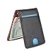 YOOMALL Leather Slim Money Clip Wallet for Men RFID Blocking Minimalist Card Holder