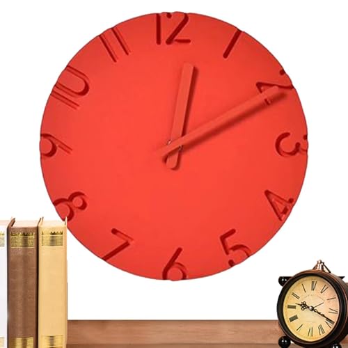 Horloge murale moderne texture ciment chic pour salon élégant - 8