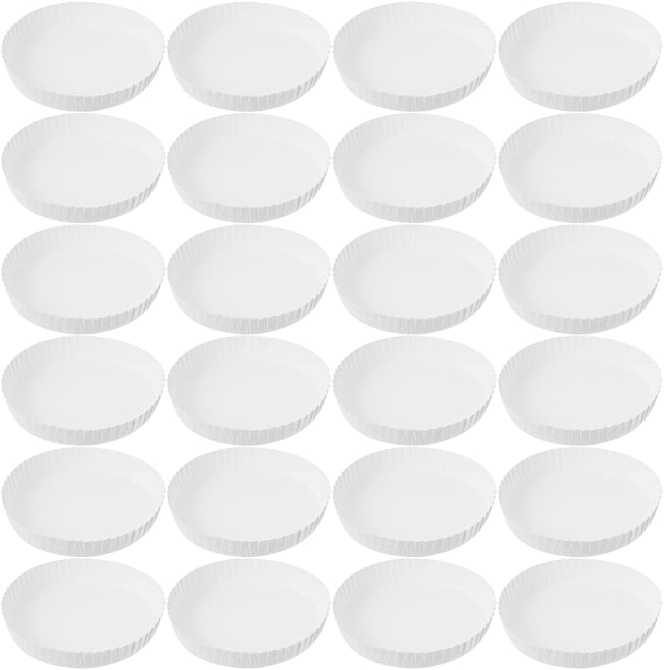 Luxshiny 200pcs Disposable Paper Cup Cover Recycled Drinking Lid Coffee