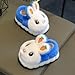 Zonkacen Children Girls Boys Non Slip Fashion Cute Animal Winter Slippers for Indoor Bedroom House Living Room Balcony Guest Walk Cold Weather Blue 2-3 Infant
