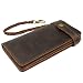 Itslife Men's RFID BLOCKING Brown Bifold Vintage Hand Made Leather Chain Wallet
