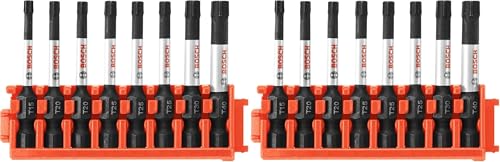 Image of BOSCH CCSTV208 8-Piece Assorted Set 2 In. Impact Tough Torx Power Bits with Clip for Custom Case System (Pack of 2)