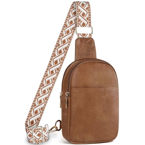 Anti Theft Crossbody Sling Bag for Women Trendy, Small Vegan Leather Cross body Fanny Chest Bag for Traveling
