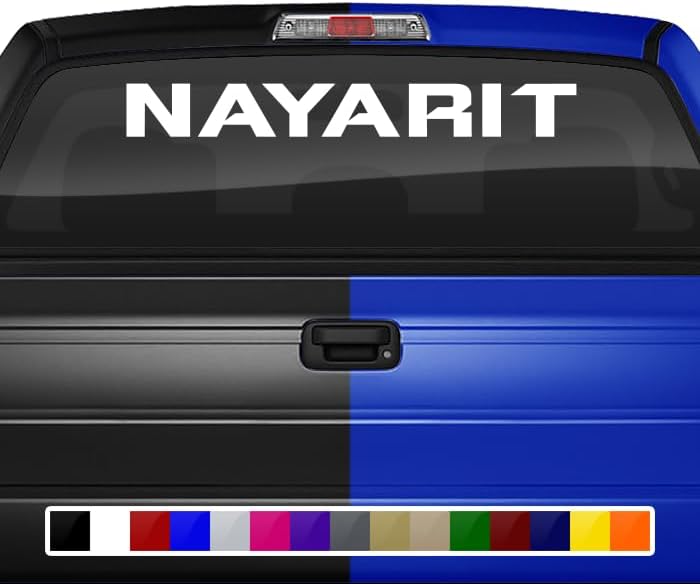 Sticky Creations Nayarit - Calcomanía MX Mexico para parabrisas de ventana, cartel gráfico de vinilo para auto, camión, SUV, vehículo, Estado,