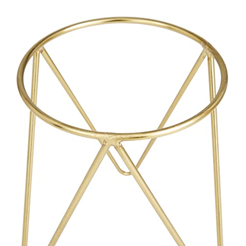 CosmoLiving by Cosmopolitan Metal Indoor Outdoor Planter Small Planter Pot with Removable Stand, Set of 2 Planters 7", 7"W, Gold by CosmoLiving by Cosmopolitan - Image 5