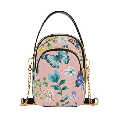 Womens Shoulder Handbags Tote Bag Quilted Purses Handbags for Women Butterfly Print Satchel for Travel Office,Multi12