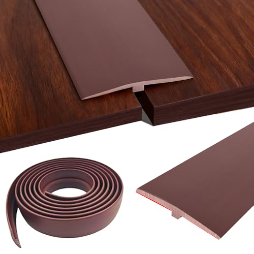Profilé de transition autocollant profilé en T, moulures de sol, moulures et plinthes de transition au sol pour seuils de porte et sols de raccordement de dalles de sol stratifiés