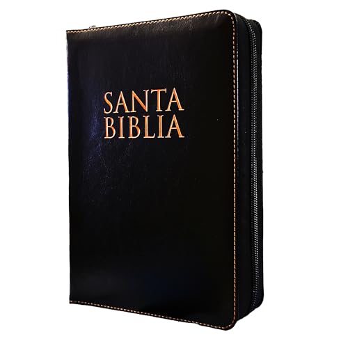 Biblia Reina Valera 1960 Letra Grande de 14 puntos en tamano manual con cierre, Indice, forro en senti cuero color Negro Edicion Especial de Lujo Coleccion Celestial (Spanish Edition)