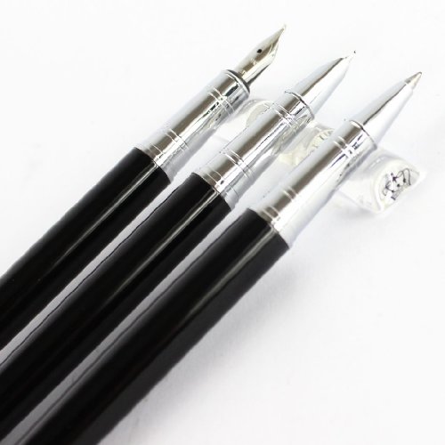 Gullor 3 Pcs Jinhao 101, 1 X Fountain Pen, 1 X Rollerball Pen, 1 X Calligraphy Fountain Pen #TOP2