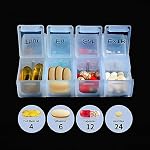 2 Packs Weekly Pill Organizer Case for Purse with Removable 7 Boîte de jour, Pill Container mode pour la médecine, Vitamine, Supplément