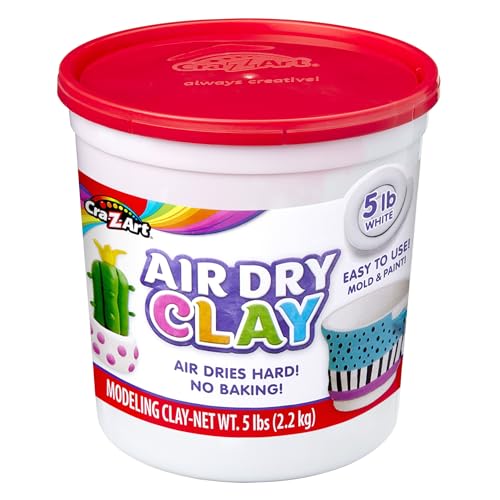 Cra-Z-Art Air Dry Clay - 5lb Bucket Natural White Modeling Clay, Perfect for Sculpting, School Projects, Bulk Class Supplies for Teachers, Day Cares, Camps, Essential for School - image 3