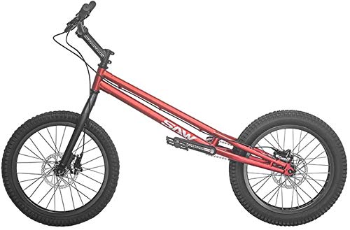 BMX 自転車 20インチBMXトライアルバイク/初心者および上級ライダー向けのトライアル、Crmoフレームおよびフォーク、ブレーキ付き(ワイヤーディスク/ 350オイルディスク),Red,upgraded version