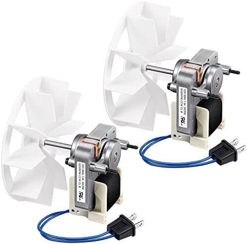 Bathroom Vent Fan Motor and Ceiling Blower Wheel Replacement Electric Motors Kit Compatible with Nutone Broan 50CFM 120V (2 Pack)