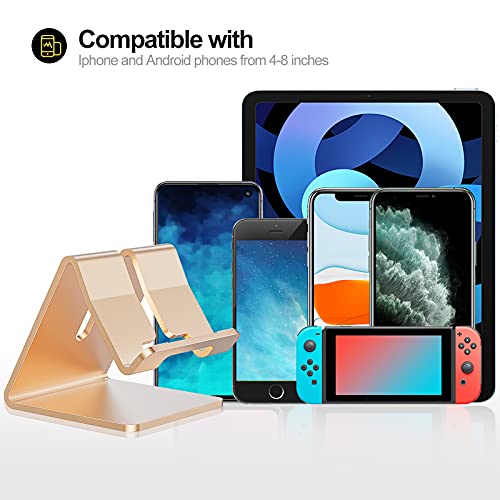 Urmust Desk Cell Phone Stand Holder Aluminum Phone Dock Cradle For Iphone 14 13 12 11 Pro Xs Max Xr X 8 7 6 6S Plus 5 5S 5C, Office Decor Office Supplies Accessories Desk (Gold) #TOP6