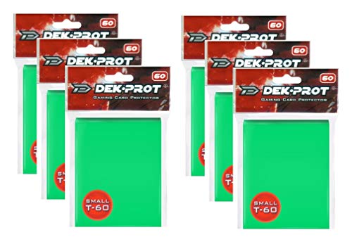 DEK PROT Small T-60 Texture/Rough Gaming Card Sleeves Peridot Green - 360 Count - 60 Count x 6