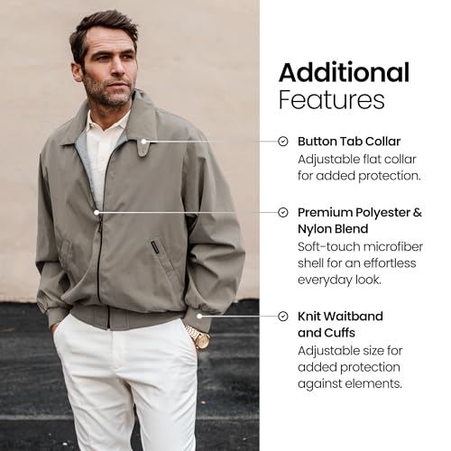 Weatherproof Garment Co. Men's Microfiber Classic Golf Jacket, Willow, Large