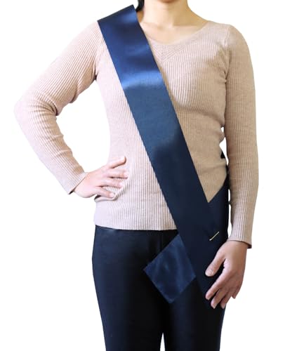 12 Pack Navy Blue Blank Sash,Plain Satin Sashes,Sashes for Pageants,DIY Sashes for Party Decorations,Blank Sashes for Pageants