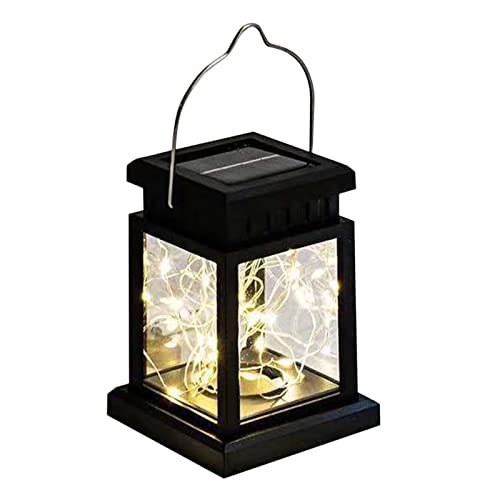 WEITING Farolillos solares para exteriores, luces colgantes, luces retro, decoración para interior césped yarda