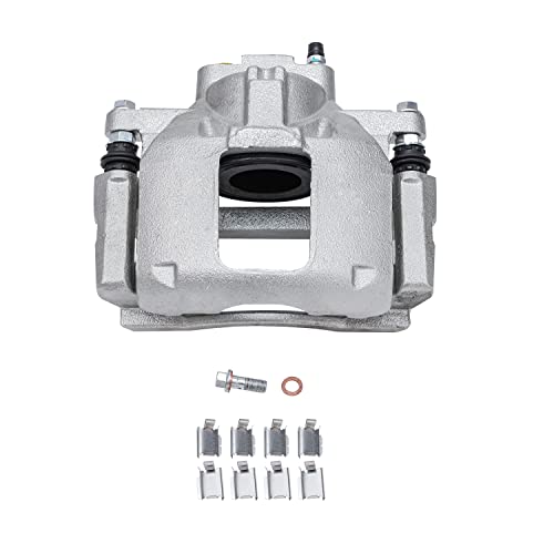 Image of Detroit Axle - Front Brake Kit for 08-12 Dodge Grand Caravan | Chrysler Town & Country 09-11 Routan, Disc Brake Calipers Ceramic Brake Pads 2009 2010 2011 Replacement