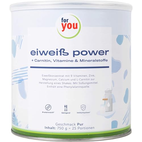 for you Power Eiweiß-Pulver nach Dr. Strunz 750g - gut lösliches Mehrkomponenten Eiweiß: Molke, Soja-, Milch-, Hühnerei-Protein + L-Carnitin Vitamine Mineralstoffe - Chemical Score 156 (Pur)