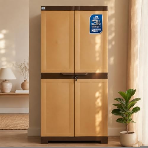 Nilkamal Freedom Large 18 (FMSC18) Shoe Rack Plastic Cabinet 3-Year Warranty with Dustproof Door – Shoe Rack for Home, Chappal Stand for Home Indoor &